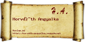Horváth Angyalka névjegykártya
